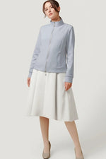 Active Stretch: Short A-Line Front Zip Dress
