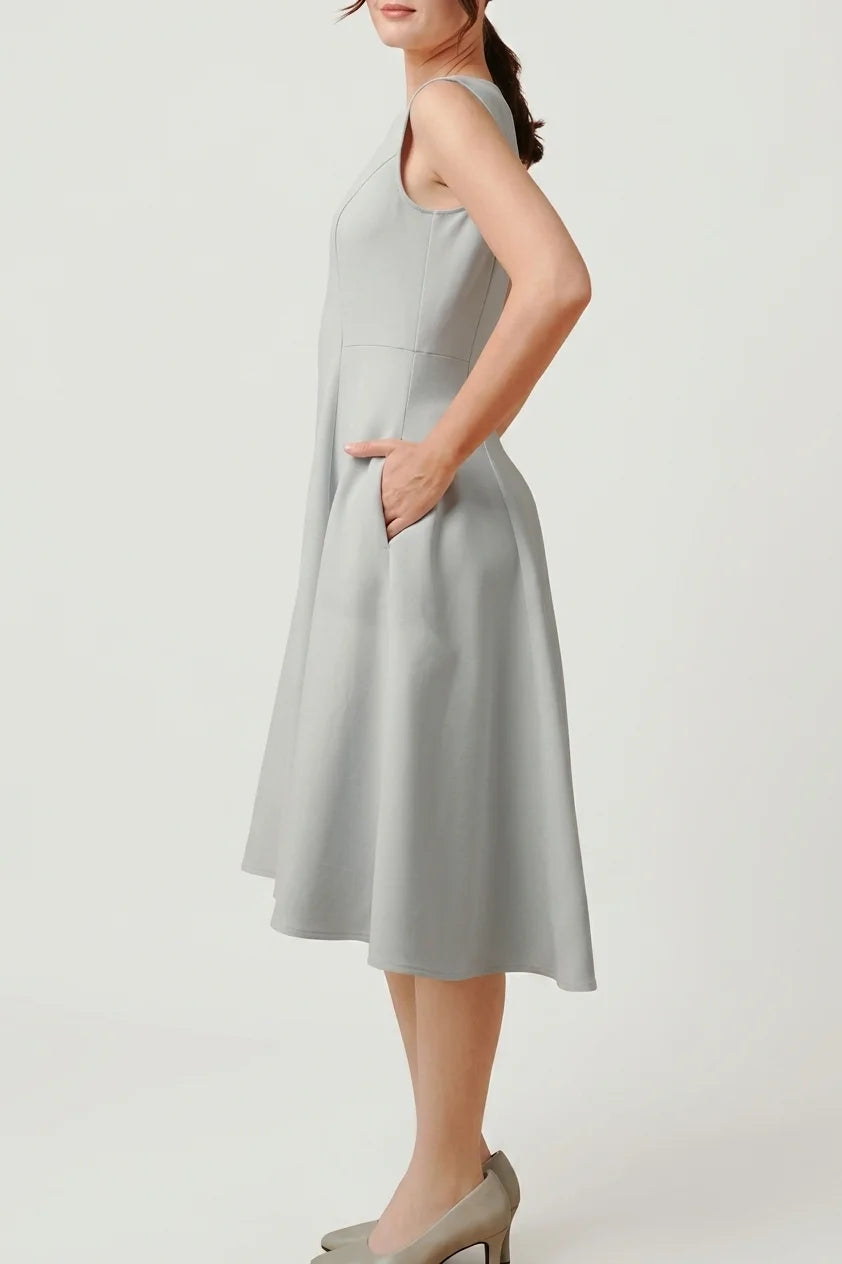 Active Stretch: Short A-Line Front Zip Dress