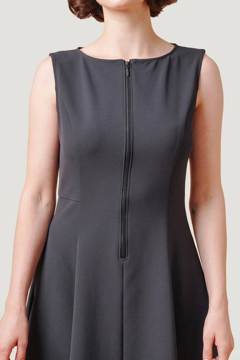 Active Stretch: A-Line Front Zip Dress