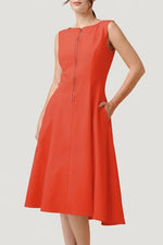 Active Stretch: Short A-Line Front Zip Dress