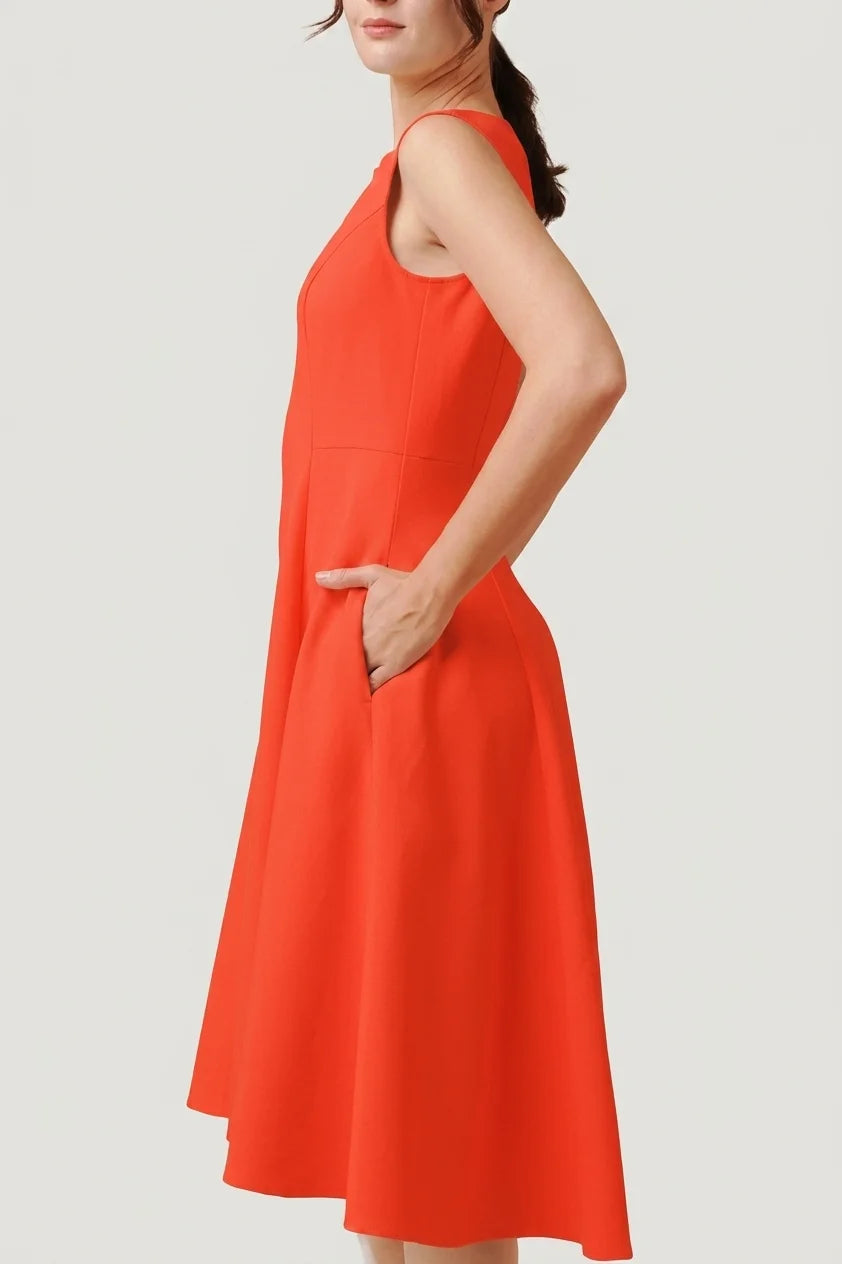 Active Stretch: Short A-Line Front Zip Dress