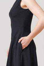 Active Stretch: Short A-Line Front Zip Dress