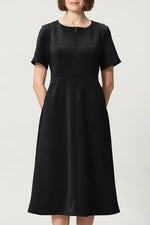 Space Material: A-line Front Zip Dress