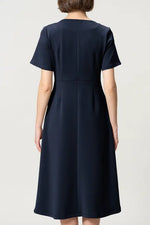 Space Material: A-line Front Zip Dress
