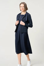 Space Material: A-line Front Zip Dress