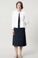 Space Material: A-line Front Zip Dress