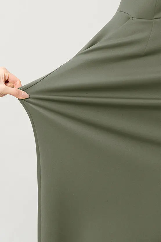 Space Material: A-line Front Zip Dress