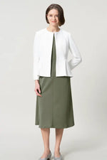 Space Material: A-line Front Zip Dress