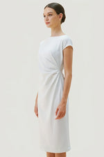 Active Stretch: Active Stretch White Sash T-Dress
