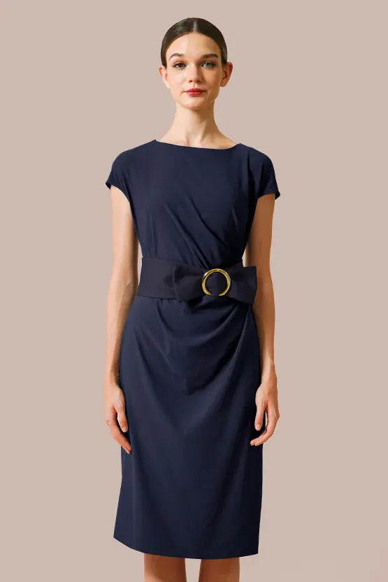 Cotton blend cool-to-the-touch t-shirt with sash.