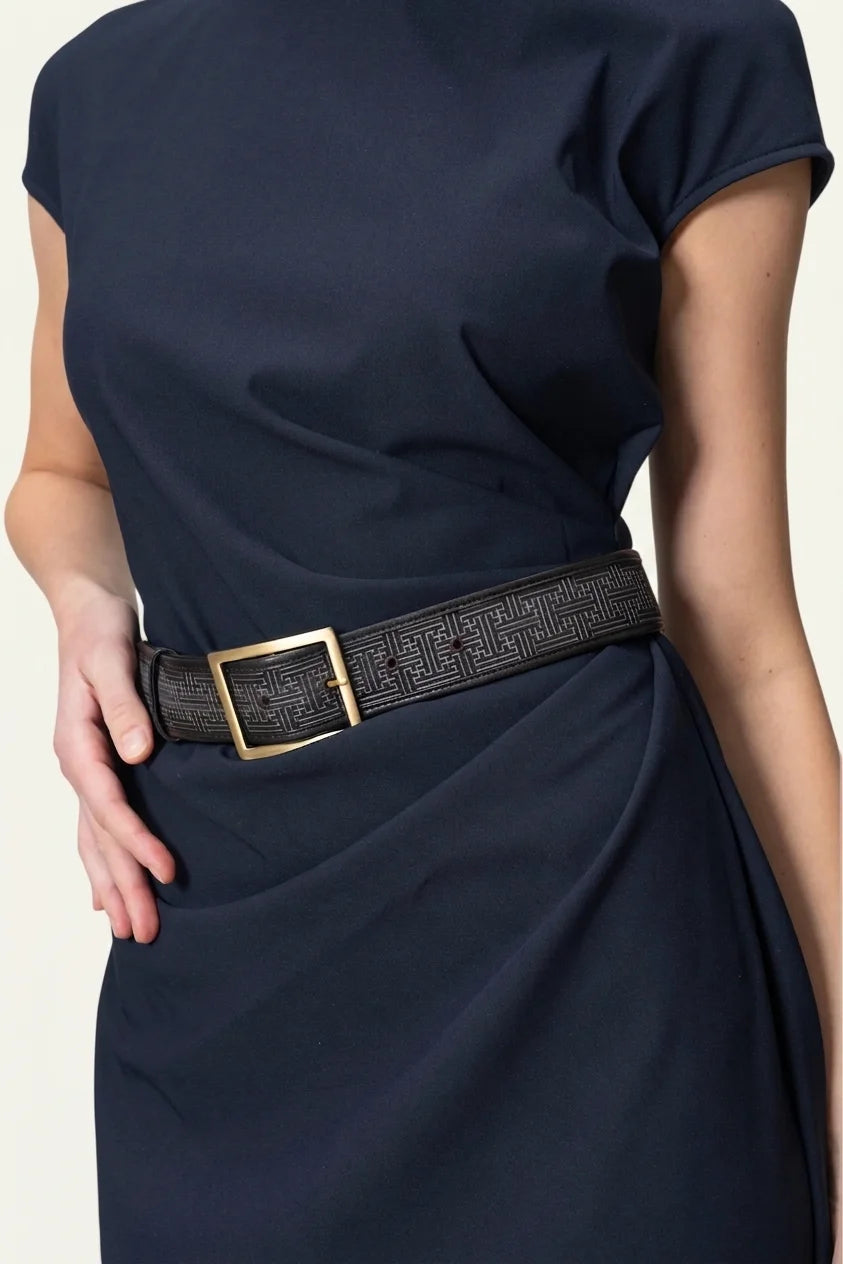 Cotton Blend Soft-Touch: T-shirt with sash