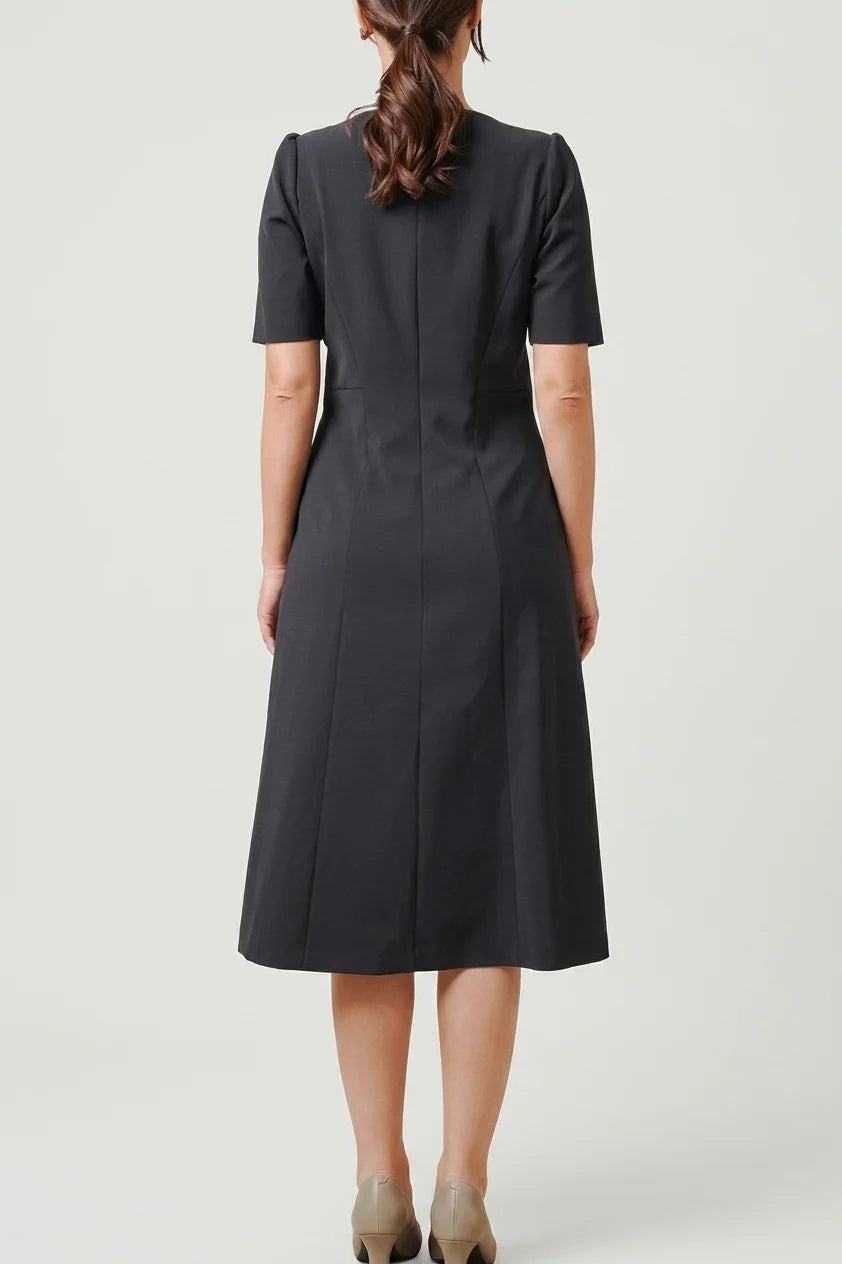 Smart Stretch: Smart Stretch Dark Navy A-Line Dress