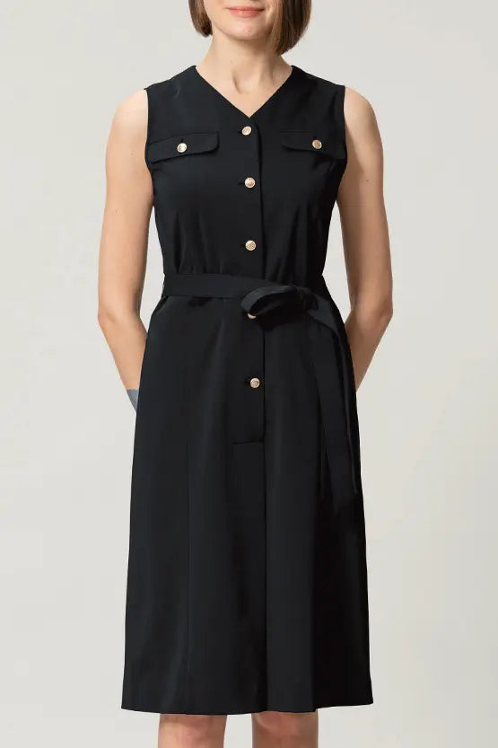 Tech Jersey: Front Button Dress