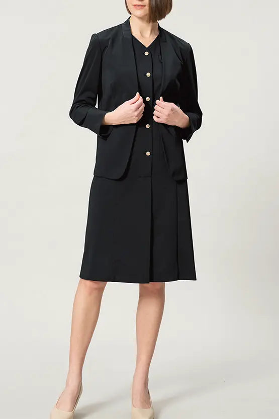 Tech Jersey: Front Button Dress