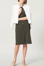 Tech Jersey: Front Button Dress