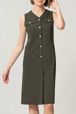 Tech Jersey: Front Button Dress