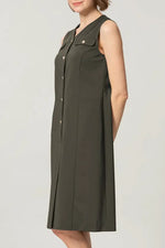 Tech Jersey: Front Button Dress