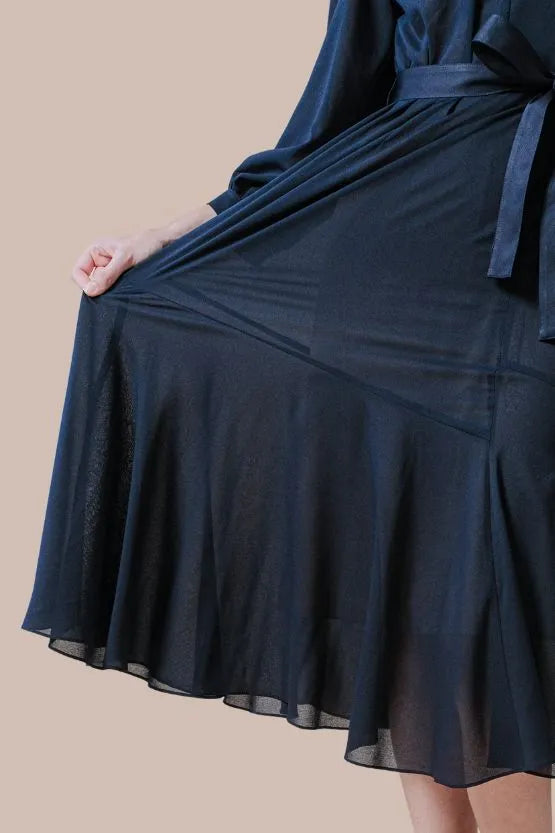 Stretch Chiffon: Elegant Long Mermaid Dress