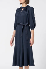 Back Satin Georgette: Long Mermaid Dress
