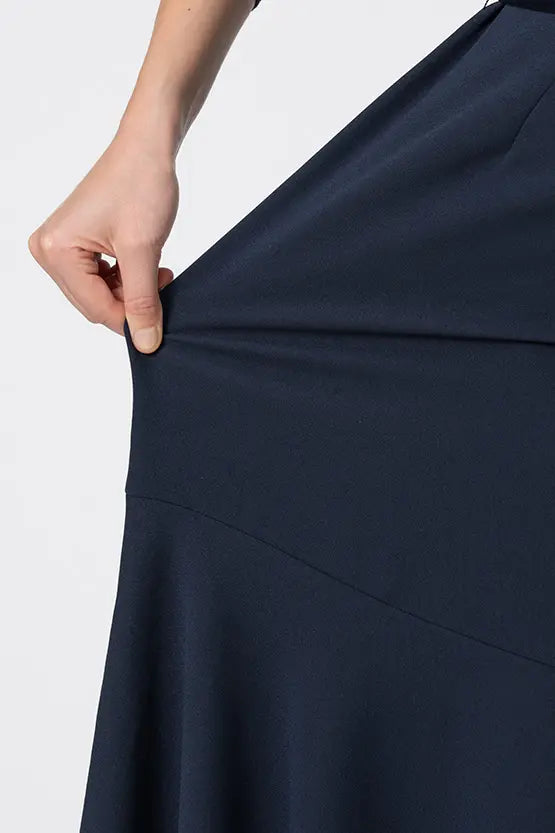 Back Satin Georgette: Long Mermaid Dress