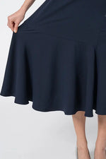 Back Satin Georgette: Long Mermaid Dress