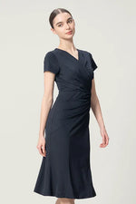 [Ice Jersey] Gathered Dress