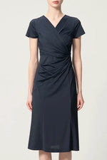 [Ice Jersey] Gathered Dress