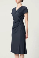 [Ice Jersey] Gathered Dress