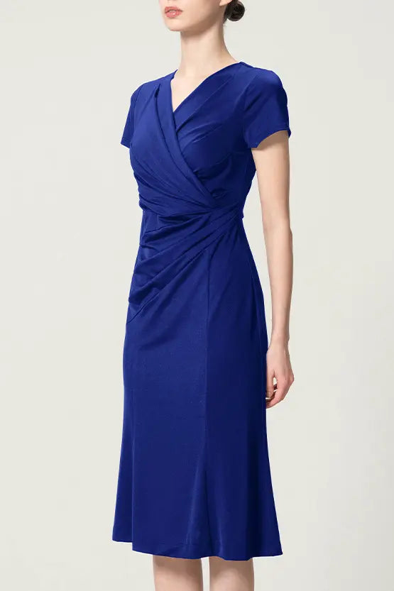 [Ice Jersey] Gathered Dress