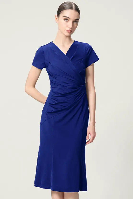 [Ice Jersey] Gathered Dress