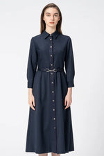 Active Warm Pinstripe: Shirt Dress