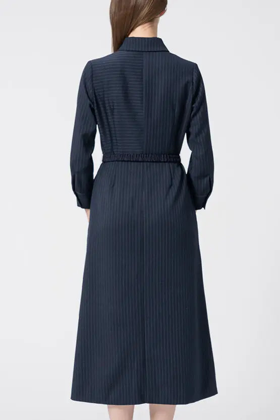 Active Warm Pinstripe: Shirt Dress