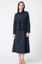 Active Warm Pinstripe: Shirt Dress
