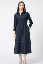 Active Warm Pinstripe: Shirt Dress