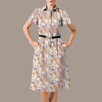 [Stretch Georgette] Womanhood Shirt Dress