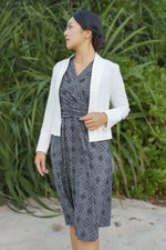 Oshima Tsumugi Design Stretch Jersey: Marilyn Dress