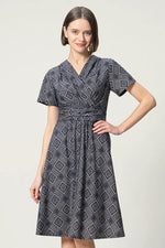 Oshima Tsumugi Design Stretch Jersey: Marilyn Dress