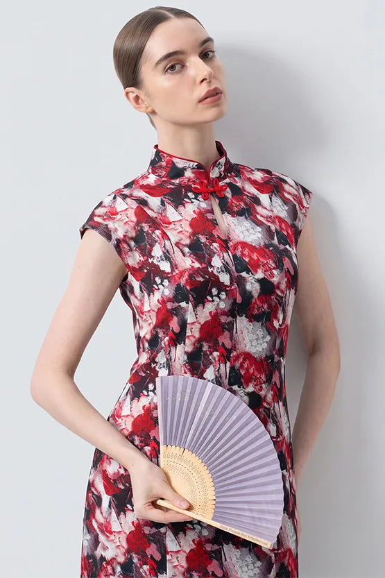 Stretch Chiffon: Mandarin Dress