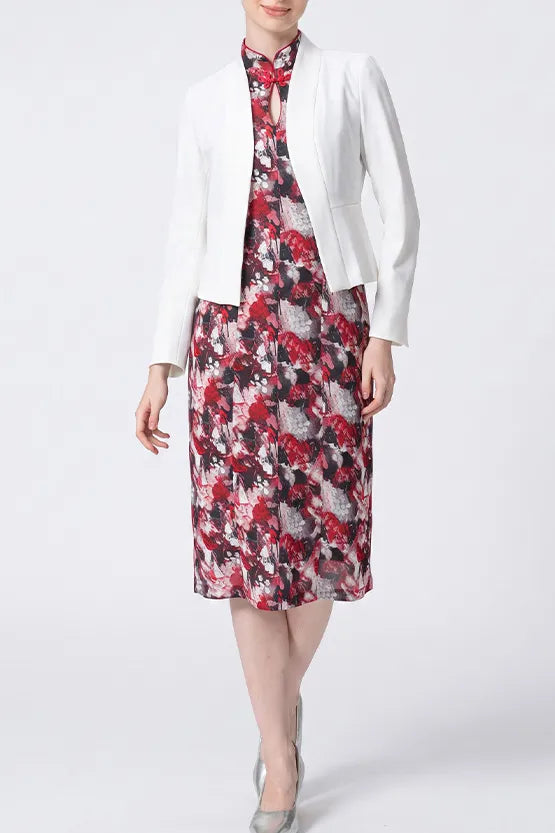 Stretch Chiffon: Mandarin Dress
