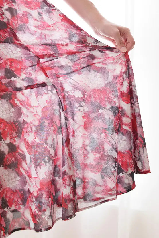 Stretch Chiffon: Passion Mandarin Mermaid Dress