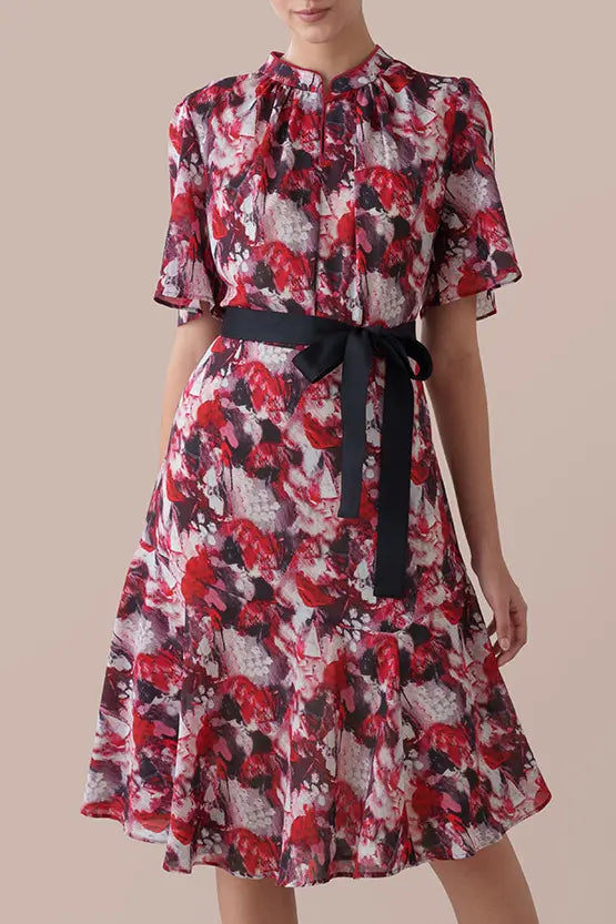 Stretch Chiffon: Passion Mandarin Mermaid Dress