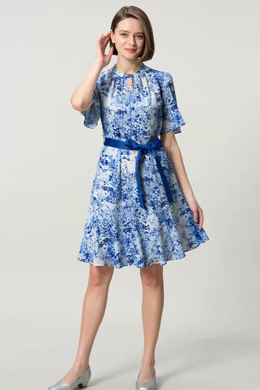 Stretch Chiffon: Knee-Length Mermaid Dress