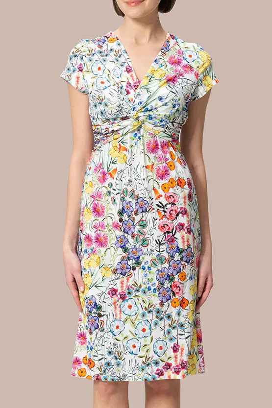 Stretch Jersey: Knee-Length Twisted Dress