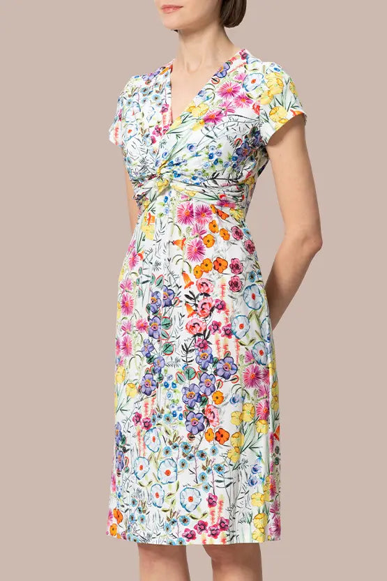 Stretch Jersey: Knee-Length Twisted Dress