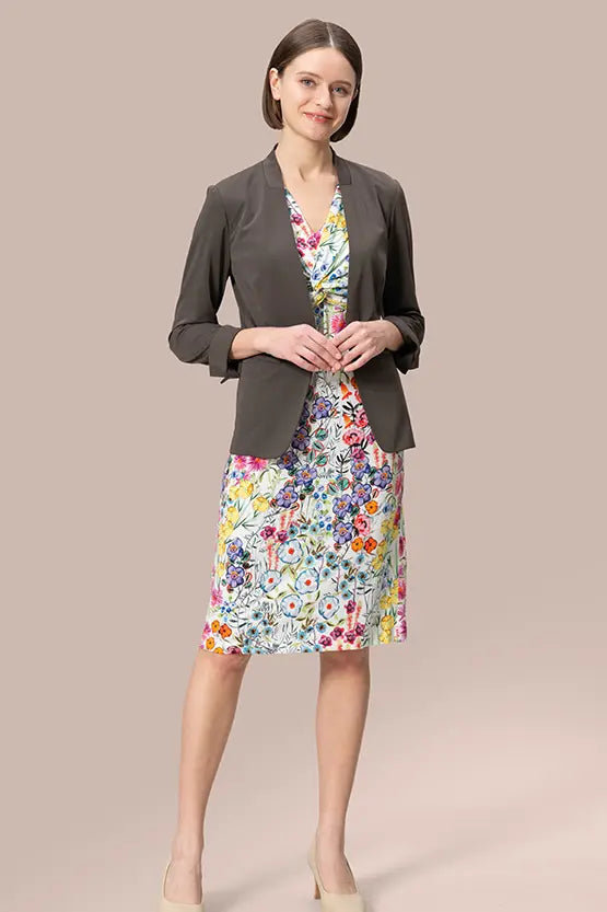 Stretch Jersey: Knee-Length Twisted Dress