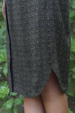 Oshima Tsumugi Design Stretch Georgette: Shirt Dress