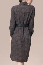 Oshima Tsumugi Design Stretch Georgette: Shirt Dress
