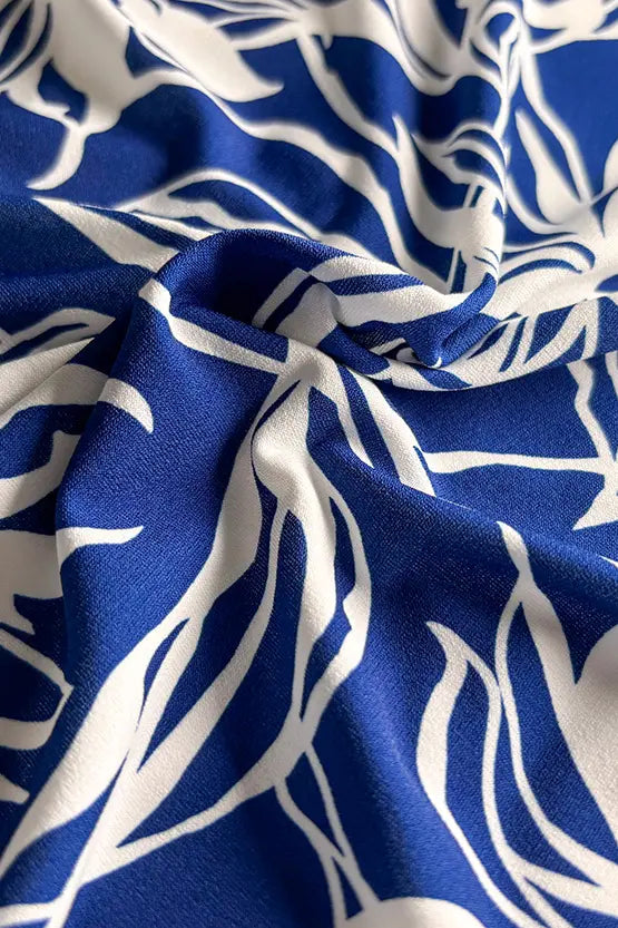 Stretch Jersey: Stretch Jersey Gekka Bijin Indigo Gathered Dress