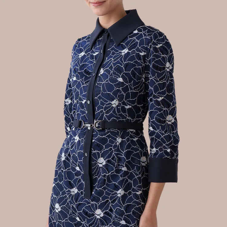 Sophisticated lace accents elegantly shape your presence