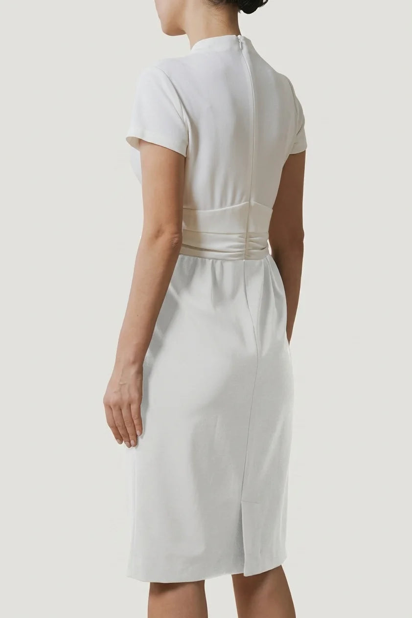 Active Stretch: Active Stretch White × Gray Shell Dress